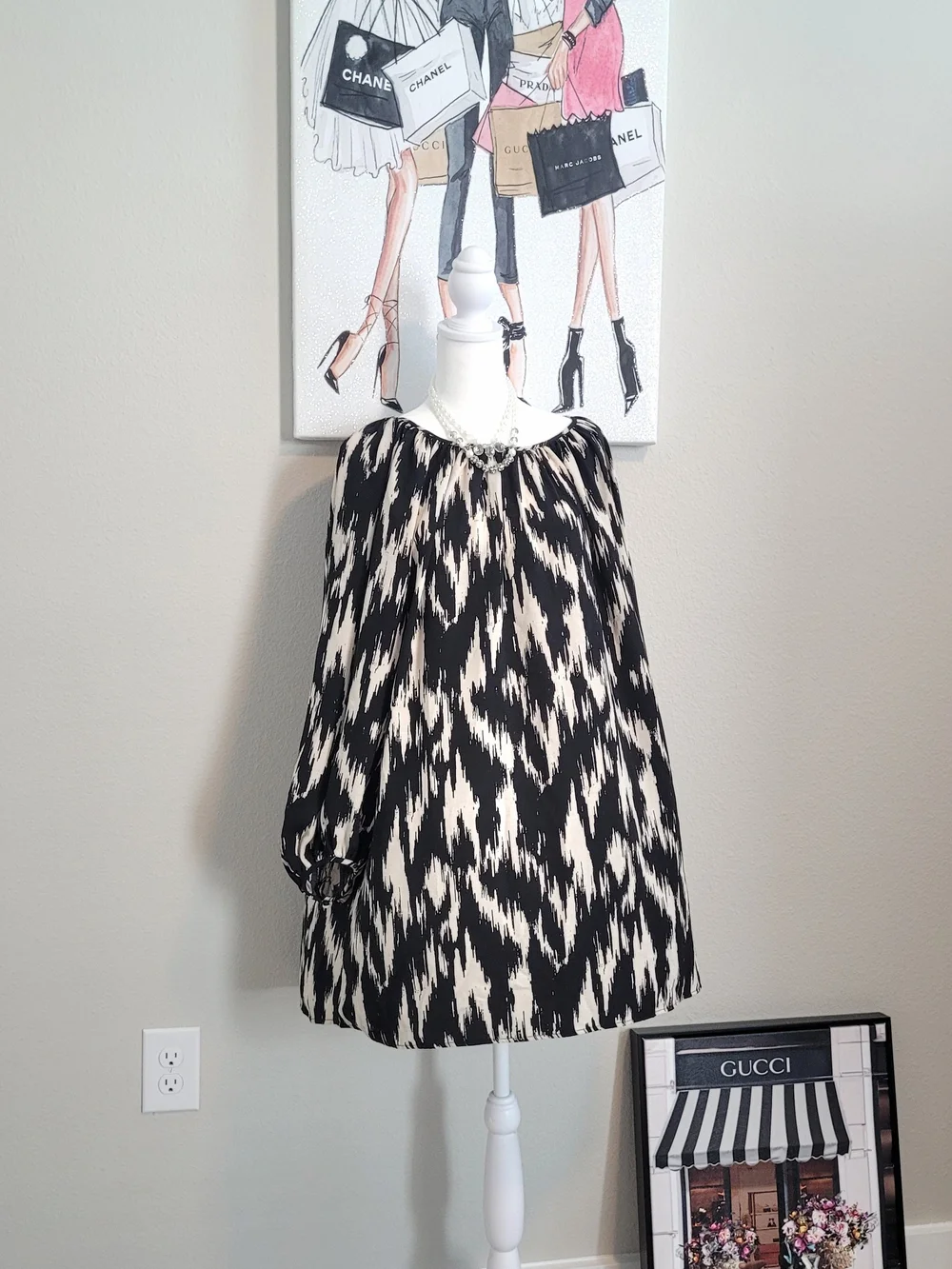 H & M Printed Viscose Tunic Dress